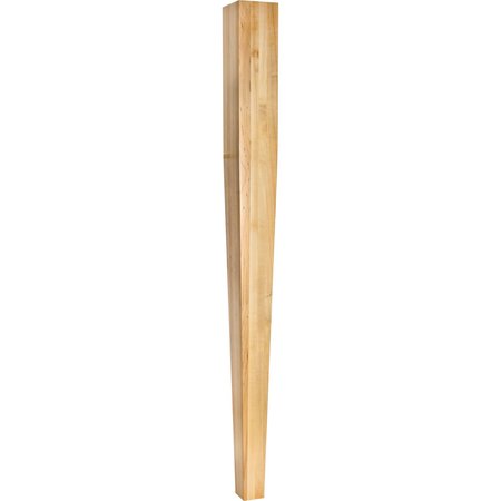 HARDWARE RESOURCES 3-1/2" Wx3-1/2"Dx42"H Oak Square Tapered Post P43-42OK
